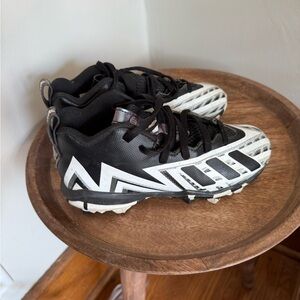 Kids Black and White Athletic cleats